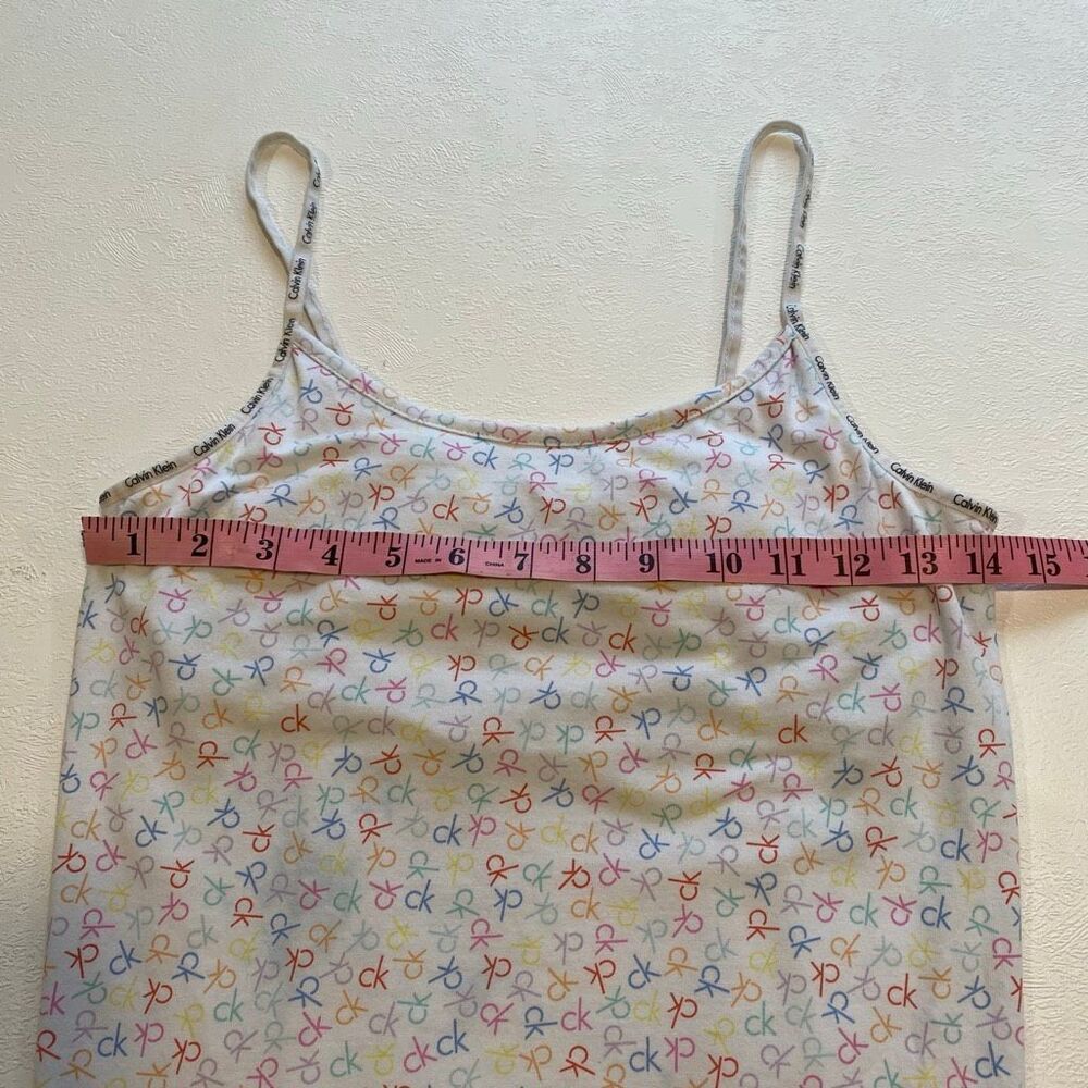 Calvin Klein Sleepwear Cami & Shorts Pajama Set Women Size M Multicolor CK Print - Picture 3 of 10